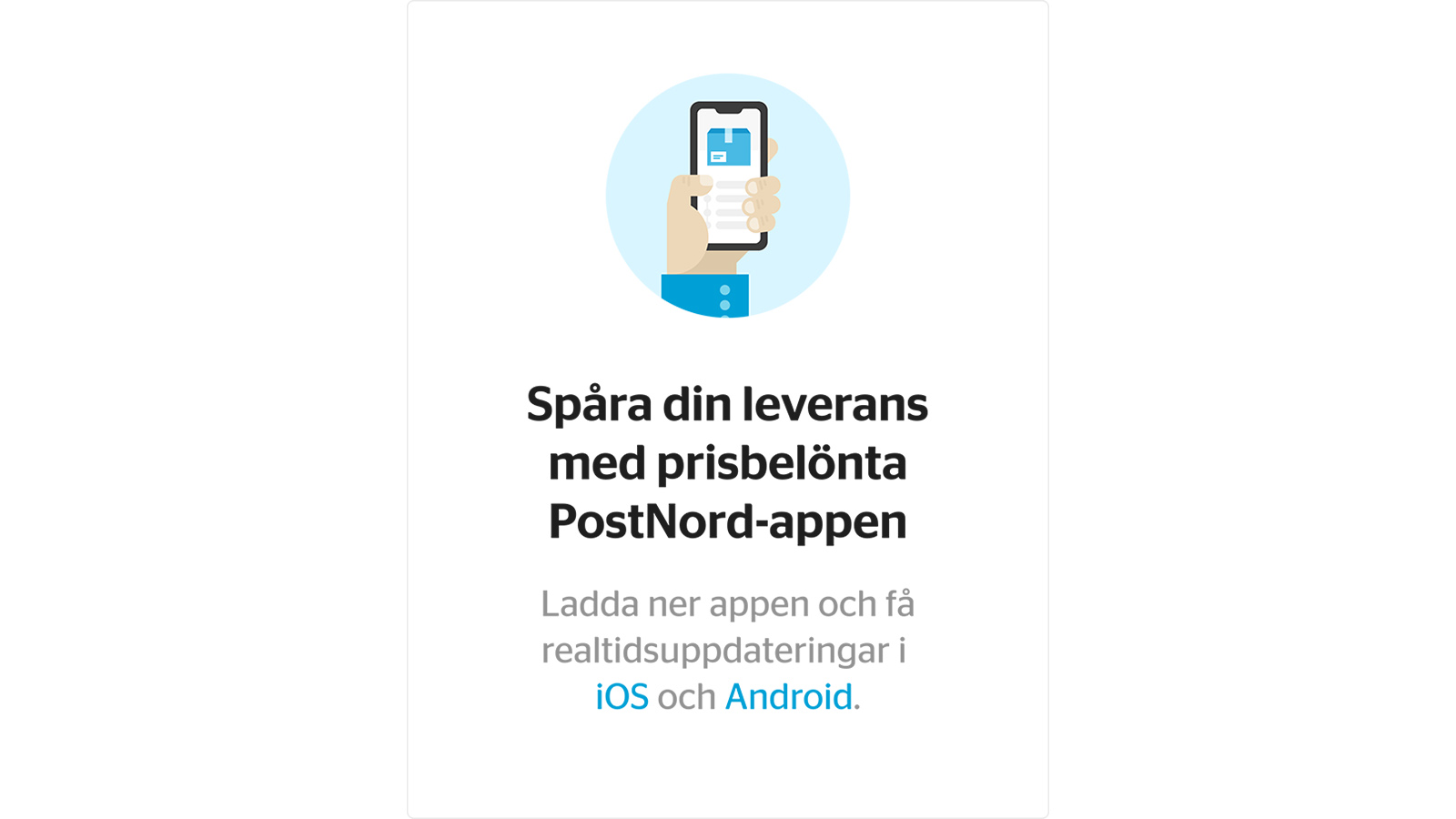 Ladda ner en högupplöst av vår vertikala banner för att visa PostNord i din webbshop.